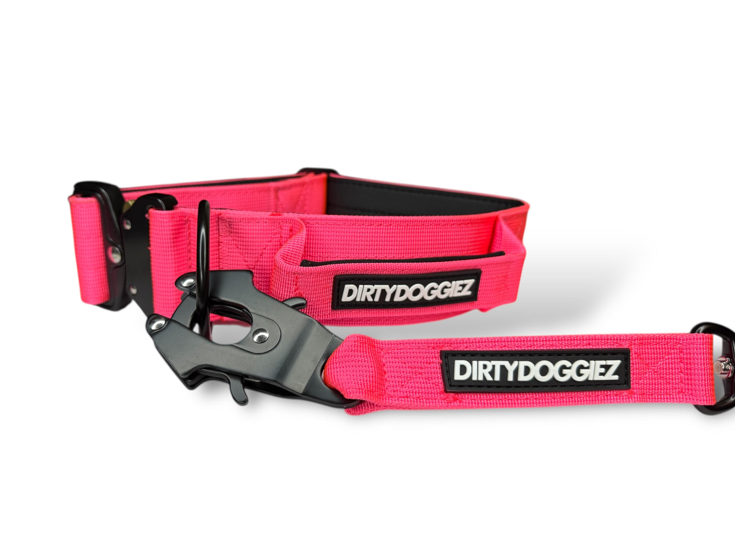 Heavy Duty Combat Dog Leash - Pink