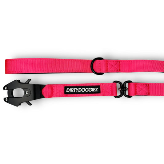 Heavy Duty Combat Dog Leash - Pink