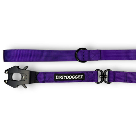 Heavy Duty Combat Dog Leash - Purple