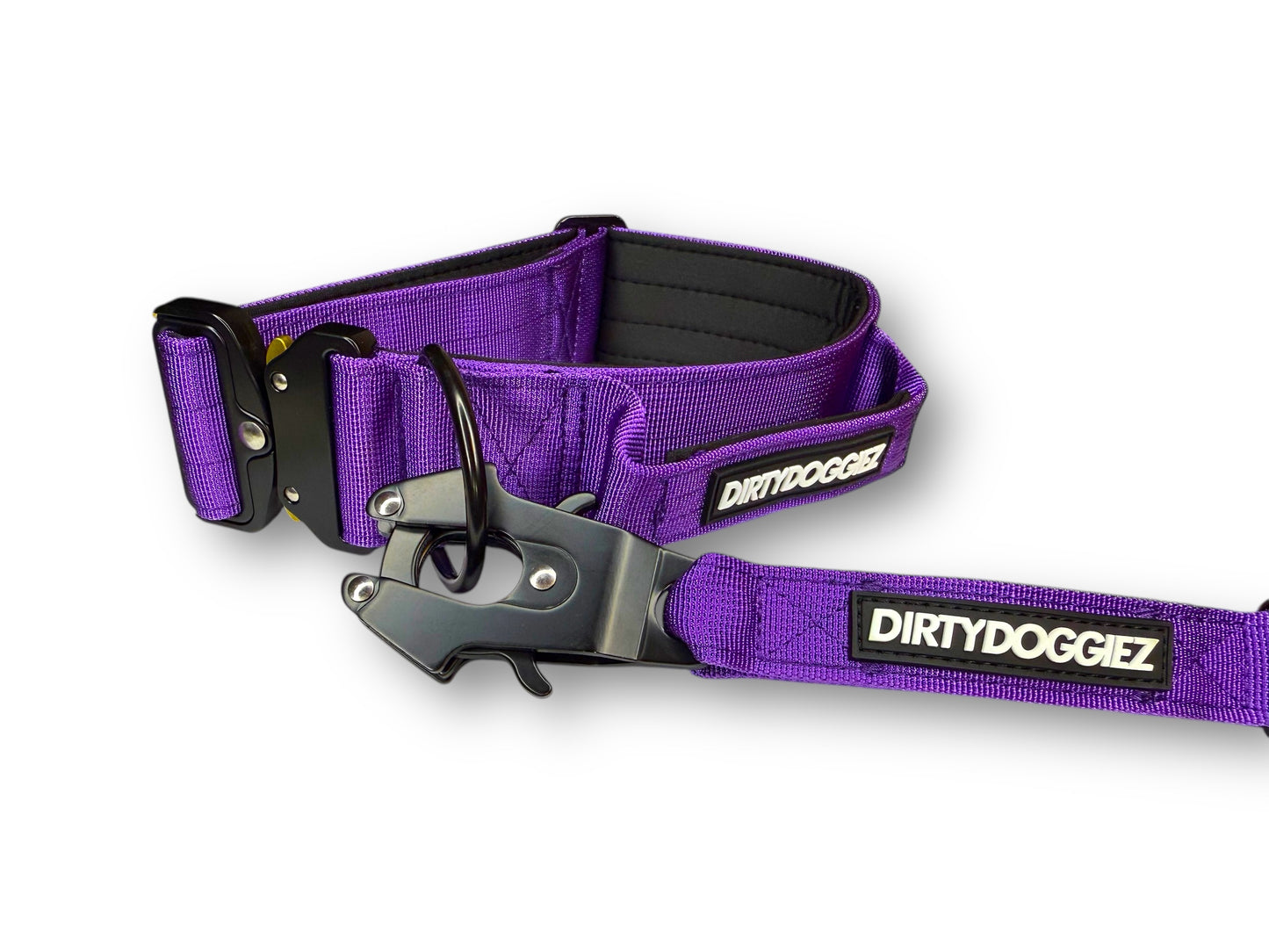 Heavy Duty Combat Dog Leash - Purple