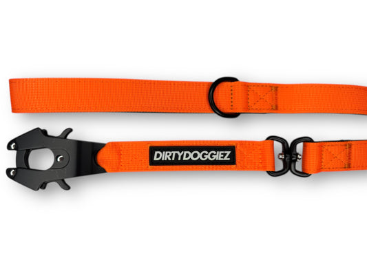Heavy Duty Combat Dog Leash - Orange