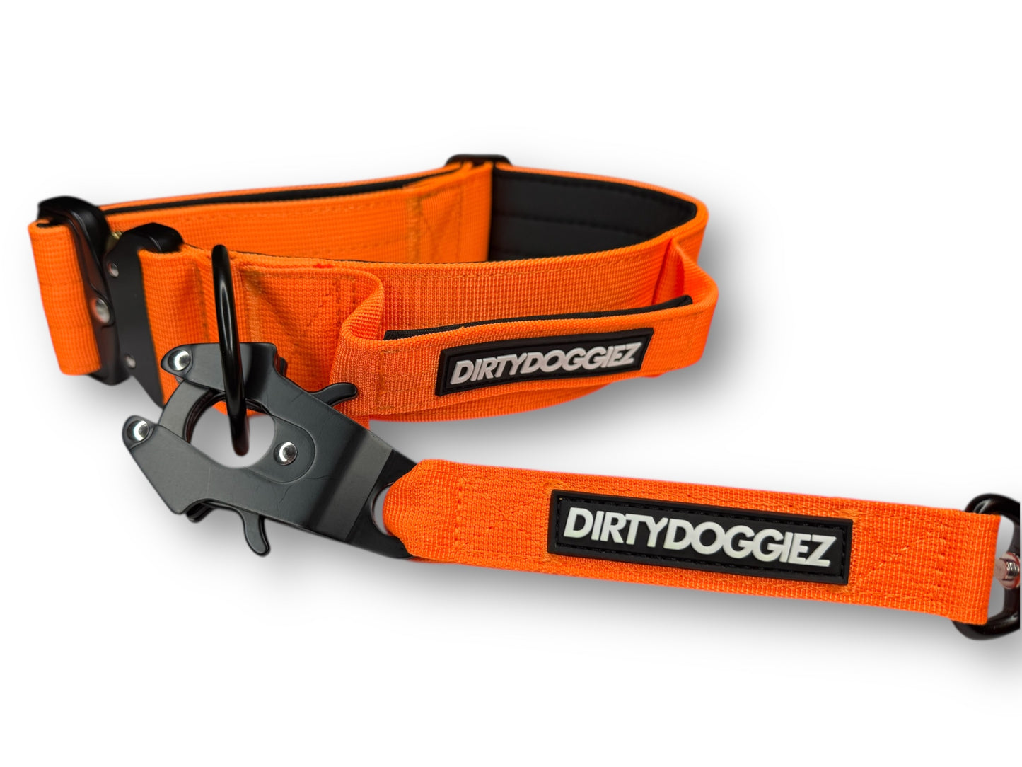 Heavy Duty Combat Dog Leash - Orange