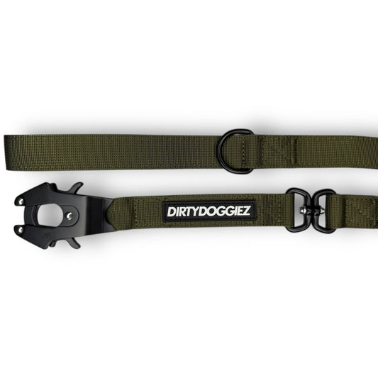 Heavy Duty Combat Dog Leash - Army Green