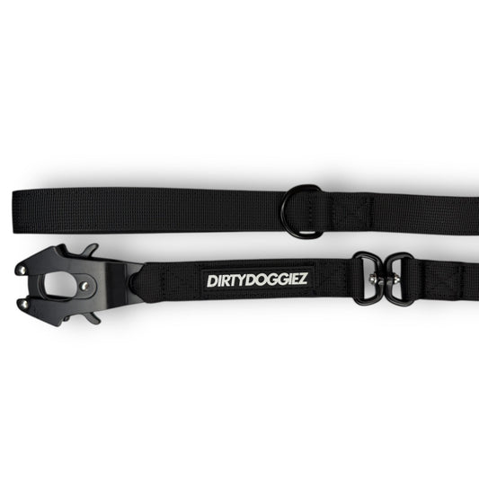 Heavy Duty Combat Dog Leash - Black