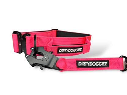 Heavy Duty Combat Dog Leash - Pink