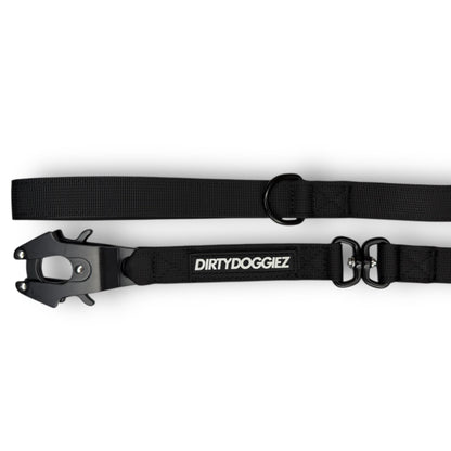Heavy Duty Combat Dog Leash - Black