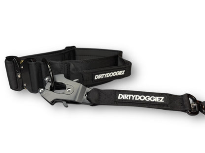 Heavy Duty Combat Dog Leash - Black